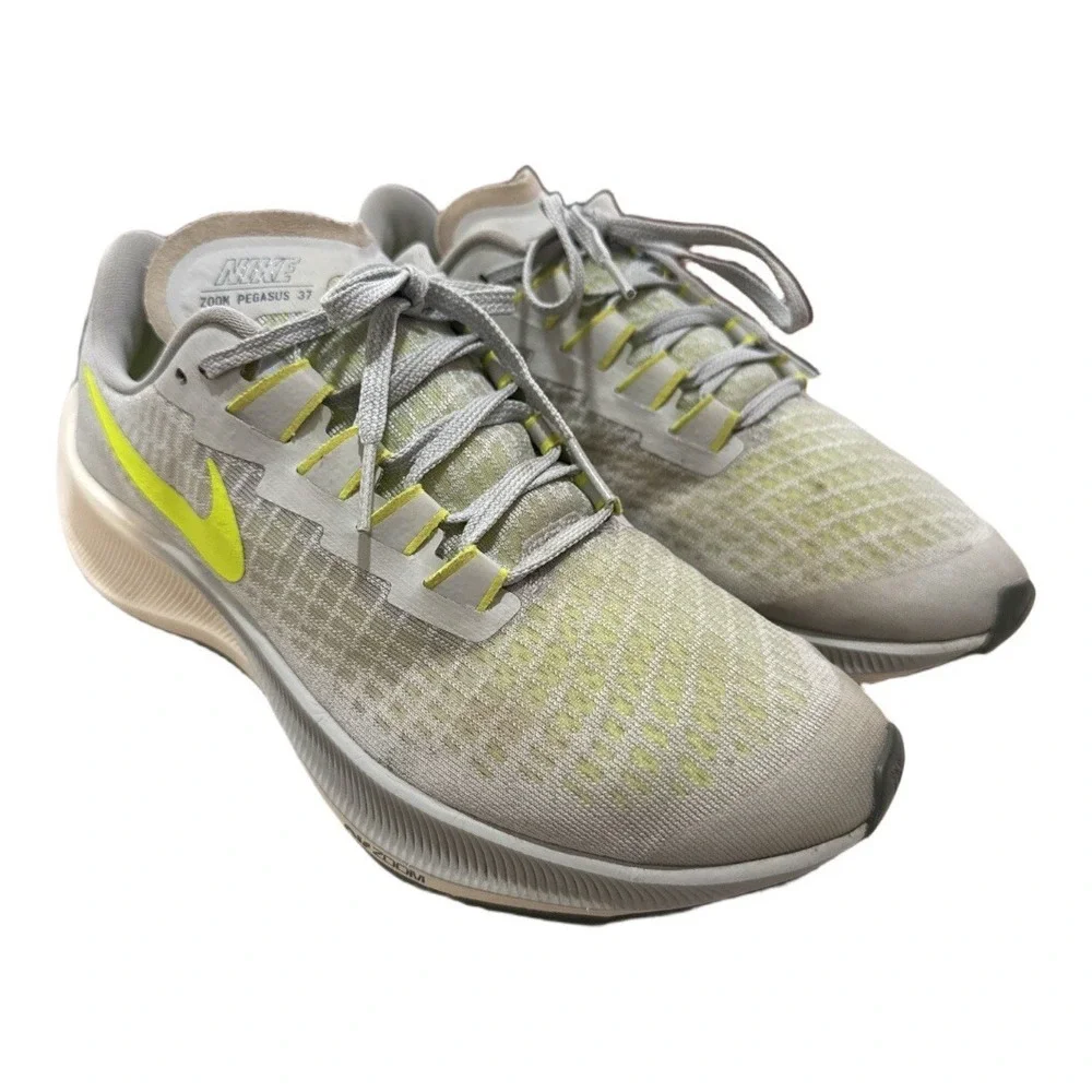 Nike Air Zoom‎ Pegasus 37 Grey Volt Youth Running Shoes CJ2099-003 Size 6Y
